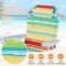 Set of 2 Lightweight Foldable Beach Chairs with Cup Holder and Storage Pockets